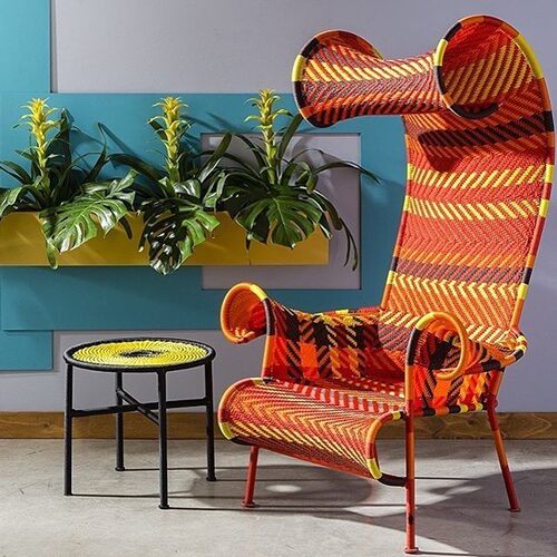 意大利MOROSO进口休闲椅Shadowy轻奢客厅单人椅户外编织椅子