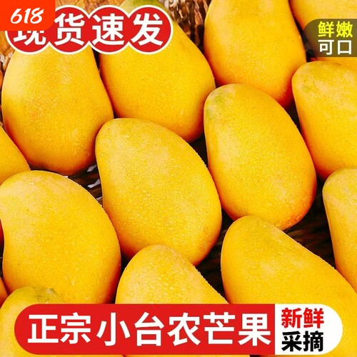 小台芒正宗时令小台农芒果新鲜热带水果应当季甜心芒大果特产整箱