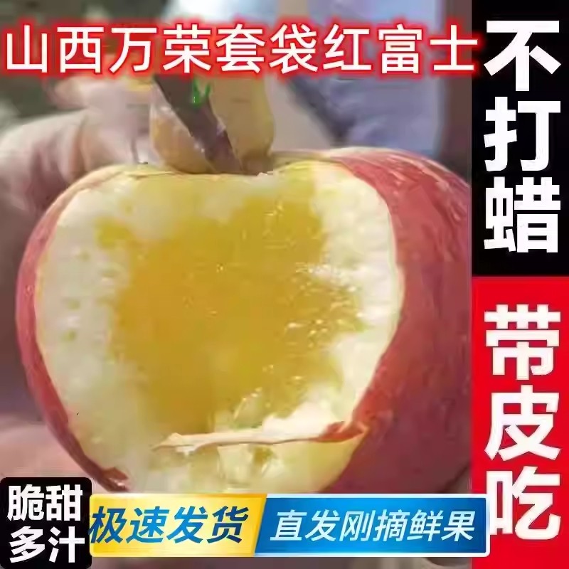 山西脆甜冰糖心红富士苹果现摘新鲜水果丑苹果孕妇水果整箱包邮