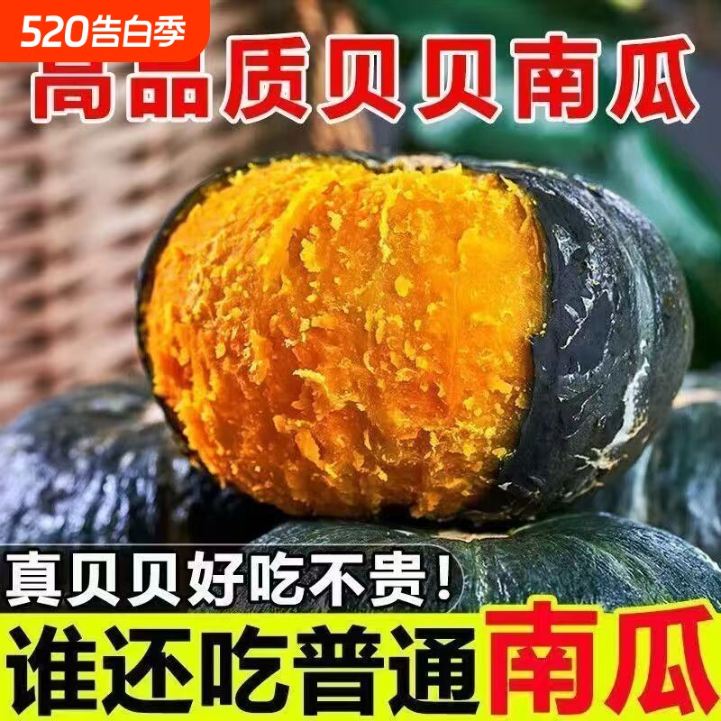 贝贝南瓜正宗板栗味婴儿辅食老南瓜粉糯香甜窝瓜应季蔬菜包邮新鲜