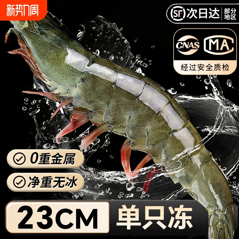 大虾鲜活速冻青岛超特大海虾基围虾冷冻青虾盐冻对虾2030海鲜水产