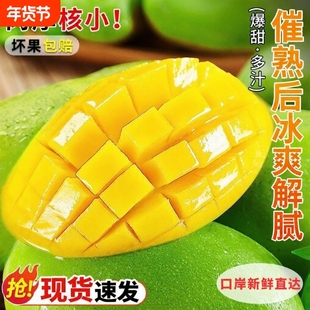 催熟食用正宗越南玉芒大青芒软糯香甜新鲜芒果热带水果整箱包邮