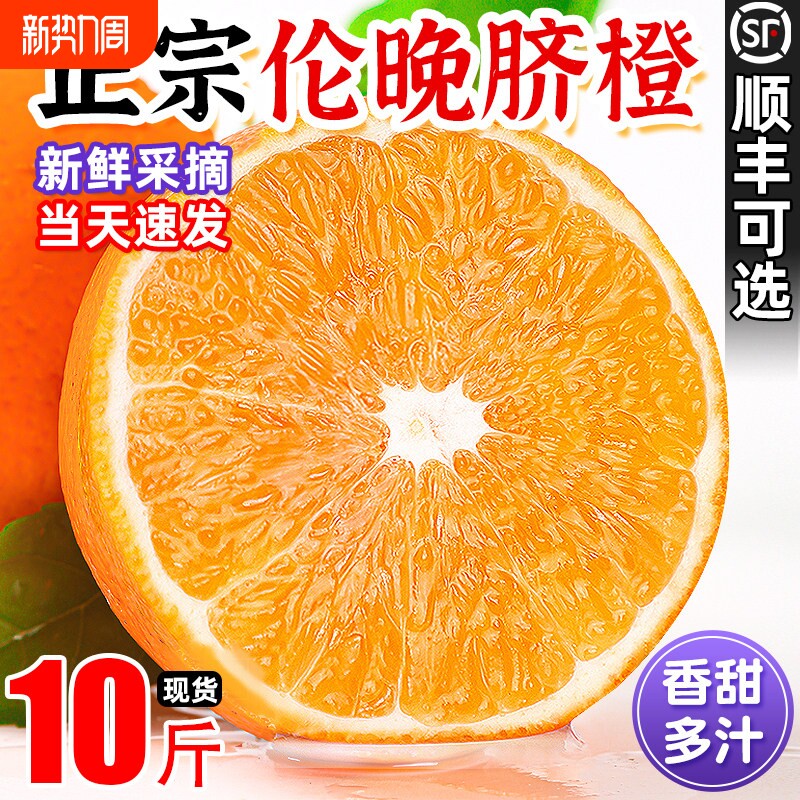 秭归伦晚脐橙子湖北手剥橙果冻甜橙整箱橙子水果新鲜应当季大果