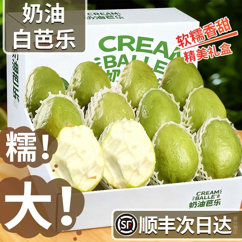 顺丰礼盒 福建漳州奶油白心芭乐5斤当季现摘番石榴新鲜水果整箱甜