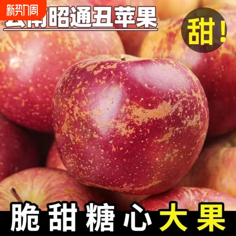 2026云南昭通丑苹果昭通市冰糖心红富士孕妇水果当季好吃脆甜大果