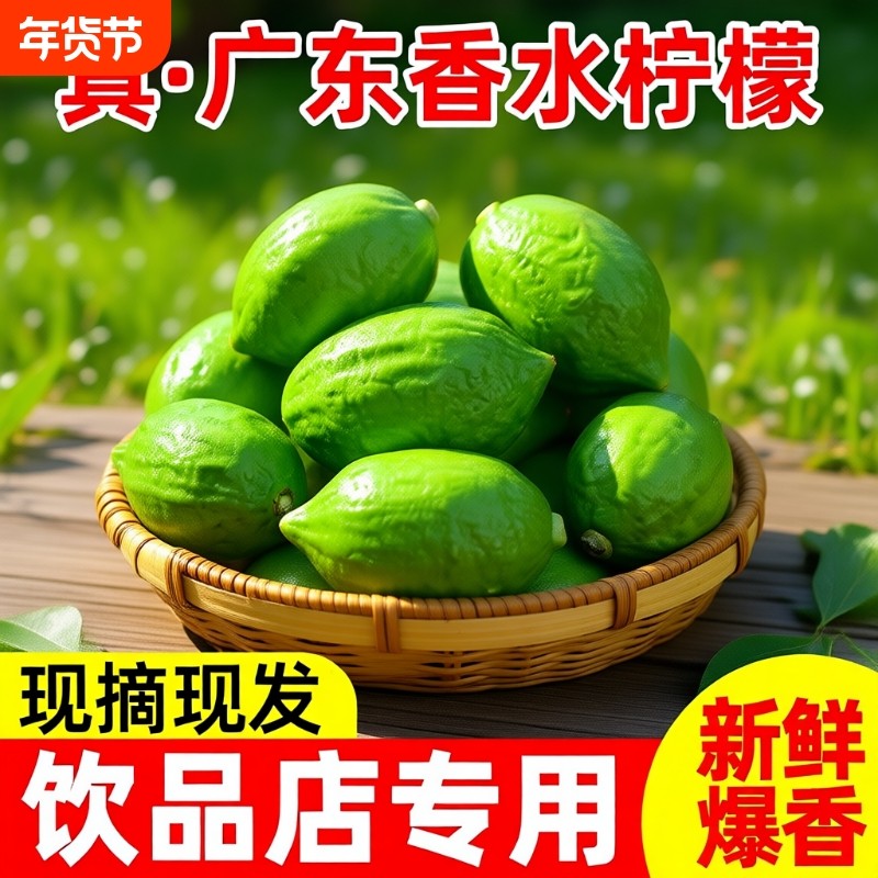 正宗广东香水柠檬奶茶店专用新鲜一级果青柠檬应当季水果香柠檬