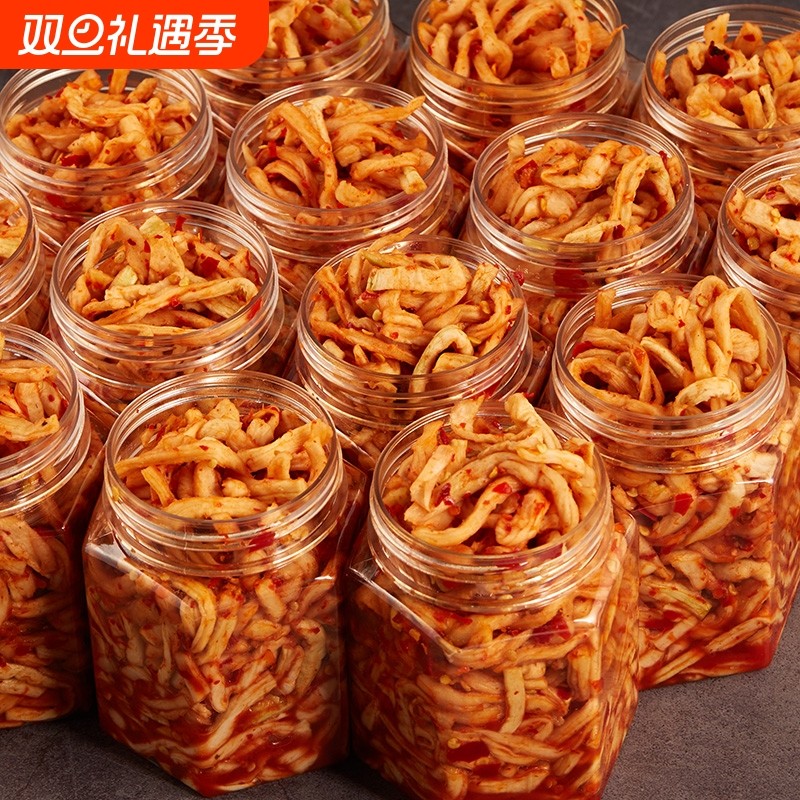 钱村长湖南农家萝卜干自制脆拌面咸下饭菜开胃坛香萝卜条香辣坛装