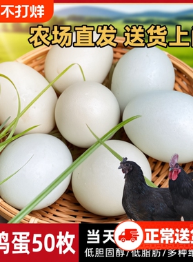 绿壳鸡蛋乌鸡蛋农家散养50枚大别山跑山鸡蛋土鸡蛋新鲜配送农场