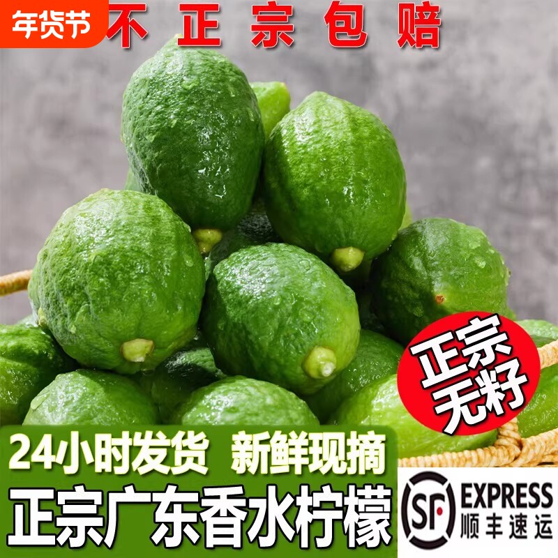 正宗广东新鲜一级果奶茶店专用现摘柠檬无籽香水柠檬柠檬果