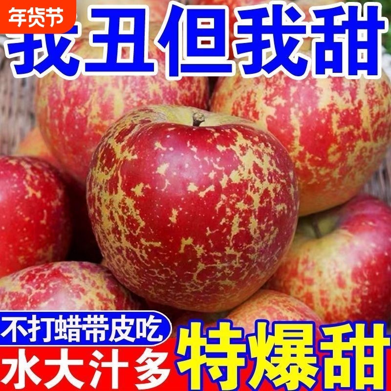 丑苹果脆甜正宗高山红富士新鲜苹果果冰糖心一整箱批发年货节