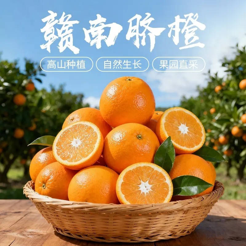 正宗赣南脐橙江西橙子带叶甜橙新鲜水果20斤赣州安远直发大果当季
