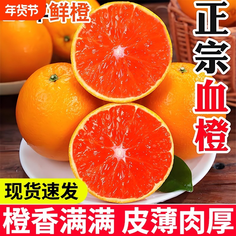 中华血橙正宗全国多仓发货5斤赣州新鲜橙子5斤大果当季年货节