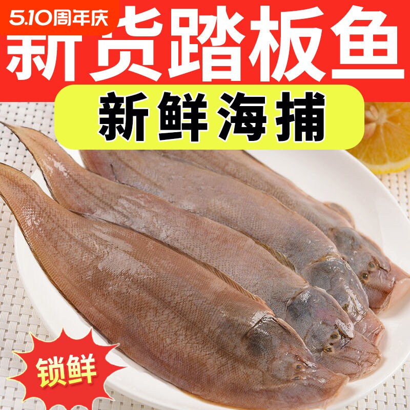 海捕龙利鱼小舌头鱼新鲜踏板鱼带皮冷冻海鱼海鲜生鲜商用批鱼片