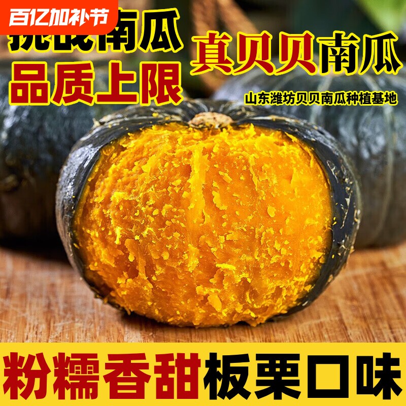 贝贝南瓜正宗板栗味粉糯香甜板栗小南瓜老南瓜婴儿辅食新鲜蔬菜