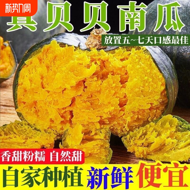 正宗贝贝南瓜粉糯板栗味老瓜小南瓜蔬菜孕妇宝宝辅食农家早餐新鲜