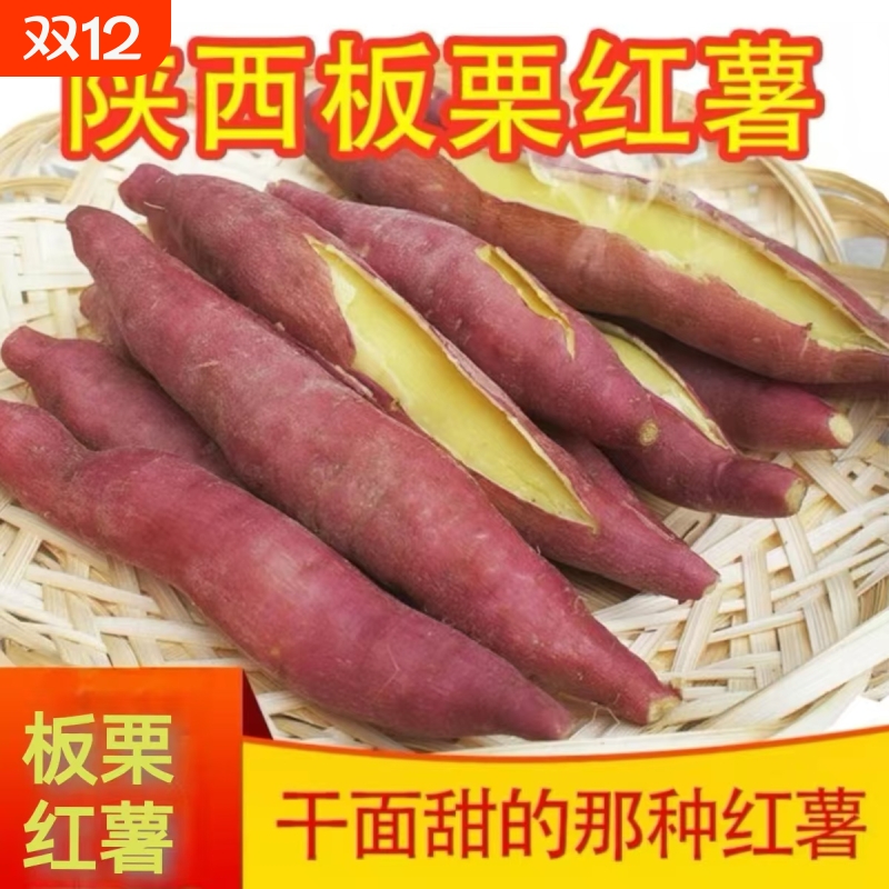 2025新鲜板栗红薯现挖陕西正宗红薯粉面软糯香甜黄心生鲜