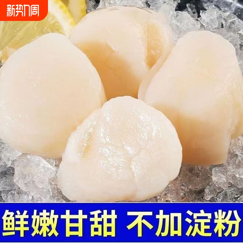 新鲜鲜拨瑶柱冷冻扇贝肉柱扇贝柱商用海鲜生鲜批发带子肉贝柱肉