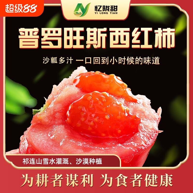 甘肃沙漠普罗旺斯西红柿水果自然熟番茄生吃新鲜蔬菜沙瓤多汁酸甜 - 实物图