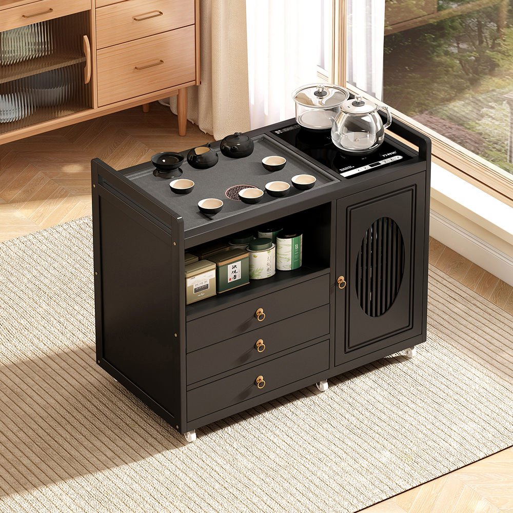 移动茶台家用小茶车新中式茶桌自动上水烧水壶一体茶几客厅茶水柜