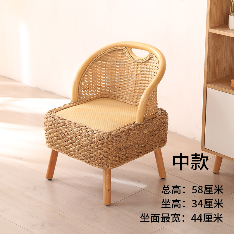 休闲阳台藤椅单人家用靠背椅编织懒人藤椅现代简约藤编小椅子新款