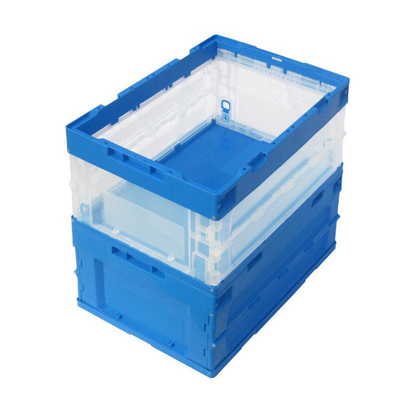 速发带盖透明储物箱5L小号50L中号折叠塑料箱50家用收纳整理箱