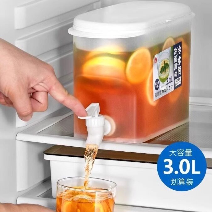 速发冰箱冷水壶带料头家用大料量耐高温塑料开水杯饮龙桶饮容桶