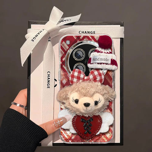 适用OPPOFindX8S手机壳X8S+毛绒雪莉玫X7ultra带挂绳公仔X6全包防摔X5保护套OPPO女款K13turbo可爱K12X卡通风