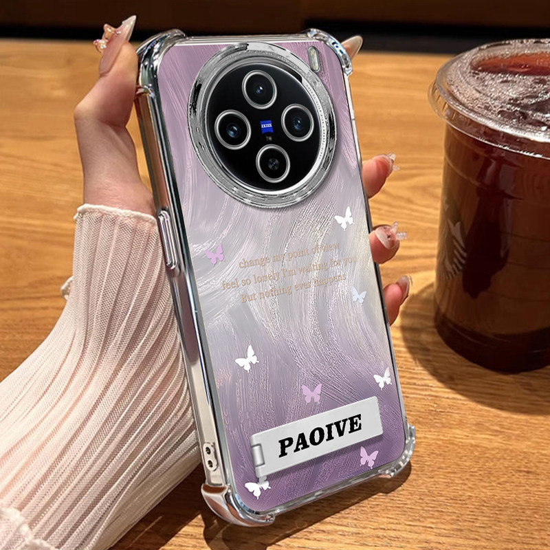 适用vivoX100手机壳X200ultra渐变蝴蝶X100S高级感X90Pro女款x80创意支架x70全包透明x60电镀四角防摔vivo套,3C数码配件,手机保护套/壳,淘宝优惠券,粉丝福利购,淘宝优惠卷
