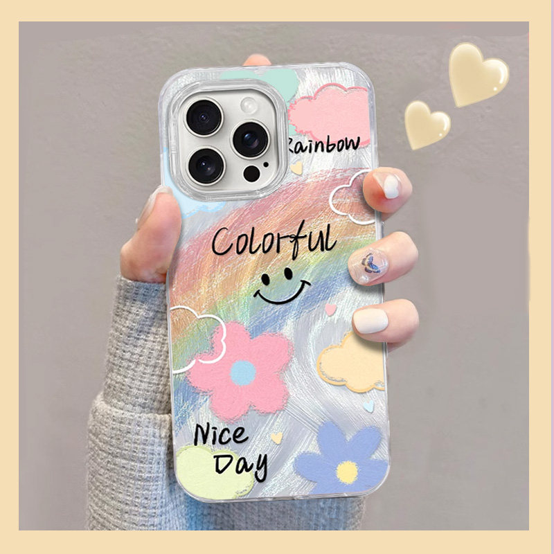 适用苹果15手机壳彩虹花朵14promax硅胶13防摔小众12pro网红11plus爆款iPhone6/7/8带隐形xsmax支架xr手机壳,3C数码配件,手机保护套/壳,淘宝优惠券,粉丝福利购,淘宝优惠卷