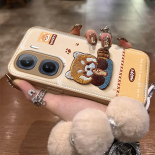 适用iQOONeo11手机壳新款10Pro+摸鱼小浣熊9/8可爱卡通女款icoo爱酷neo7高级感小众iqoo13全包防摔12气垫壳11