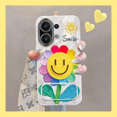 太阳花适用vivoS30机壳S30Promini新女款S20镜面支架S19Pro个性s18e创意s17全包s16防摔s15时尚爆款s12高级感