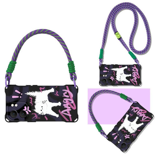 适用OPPOA5X手机壳A3X惊吓猫咪A2Pro新款A1少女心A97可爱卡通A93高级感小众A58全包防摔A57创意A55四角挂绳壳