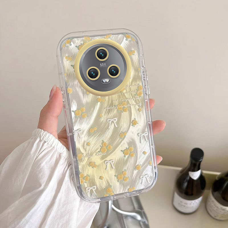 适用荣耀magic7/6/5花朵简约外壳