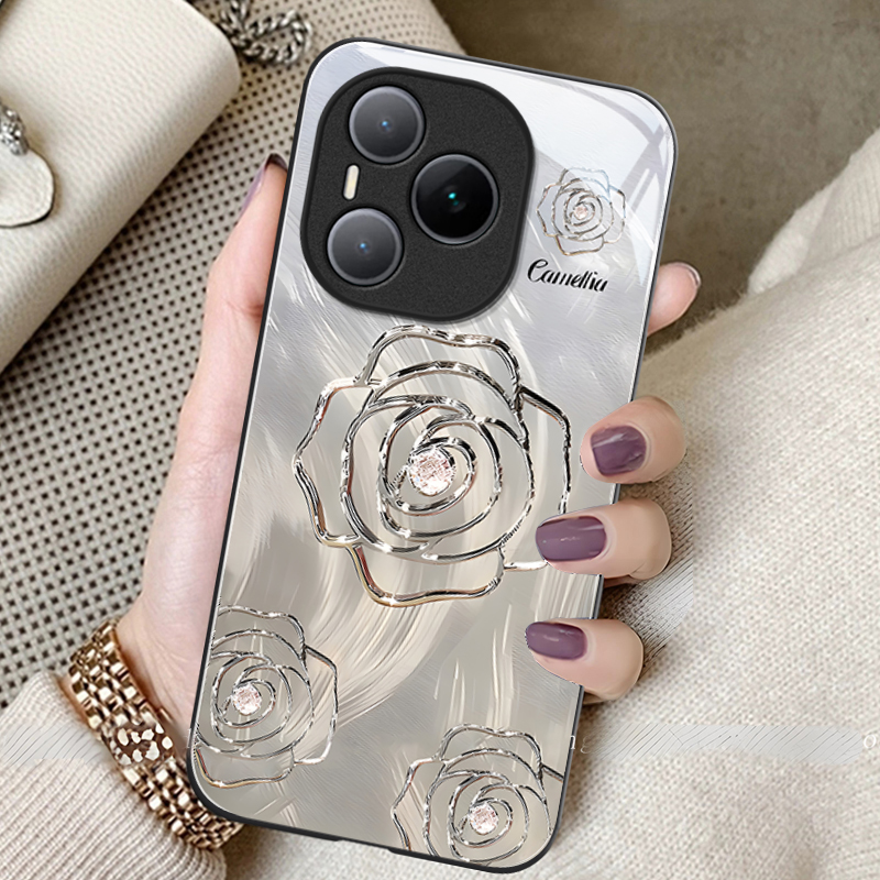 适用荣耀新款高级感轻奢风玻璃壳