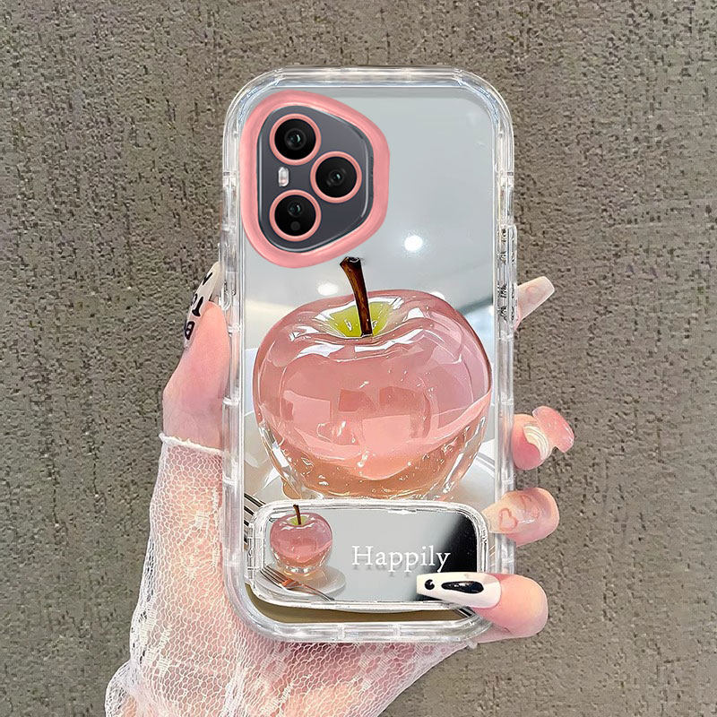 水晶苹 果适用荣耀400Pro手机保护壳300女新款200全包防摔100镜面支架honor华为荣耀90个性创意80镜面支架70,3C数码配件,手机保护套/壳,淘宝优惠券,粉丝福利购,淘宝优惠卷