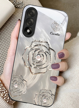 山茶花适用一加ACE5至尊版手机壳Ace3Pro高级感女款ace2v全包防摔玻璃壳OnePlus新款一加13T创意12轻奢11小众