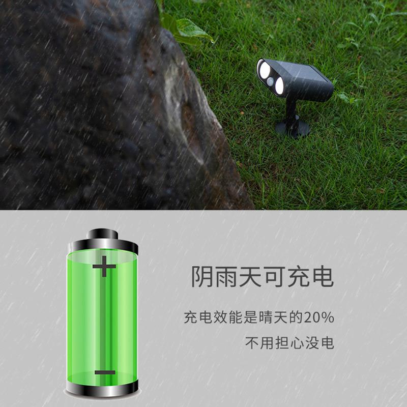 太阳能射灯户外路灯地插灯庭院射树灯 彷监控感应安防灯防水壁灯