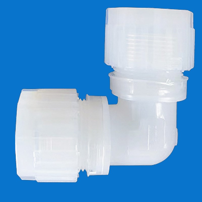 PFA入珠式弯头耐强酸碱90度弯头直接 PILLAR圆螺母变径接头