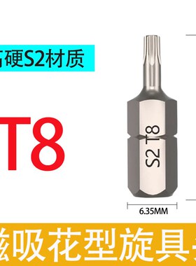 ARTT8梅花型旋具头高硬T15批头S2工具钢T30T10六角柄T20扳手套装