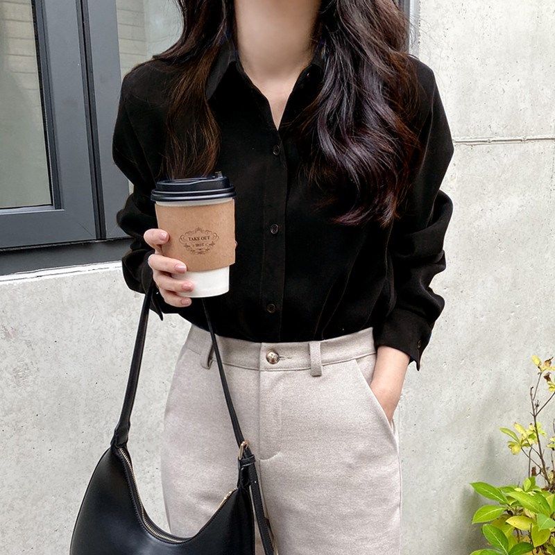 2023春秋新款长款雪纺衬衫女韩范百搭显瘦气质藏青色雪纺衫打底衫,工业油品/胶粘/化学/实验室用品,实验室漏斗,淘宝优惠券,粉丝福利购,淘宝优惠卷