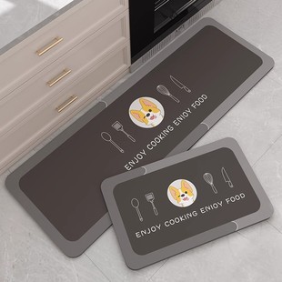 硅藻泥厨房地垫吸水可裁剪厨房地毯垫防油防滑可擦洗专用厨房脚垫