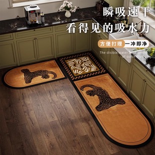 硅藻泥厨房地垫防滑防油可擦耐脏免洗专用脚垫吸油吸水地毯可裁剪