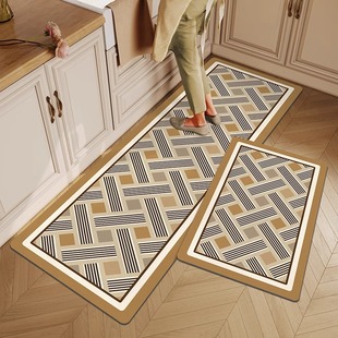 硅藻泥厨房地垫防滑防油可擦耐脏免洗专用脚垫吸油吸水地毯可裁剪