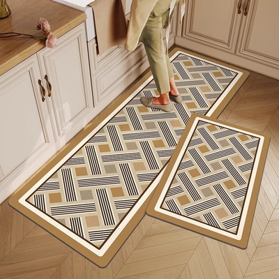 硅藻泥厨房地垫防滑防油可擦耐脏免洗专用脚垫吸油吸水地毯可裁剪