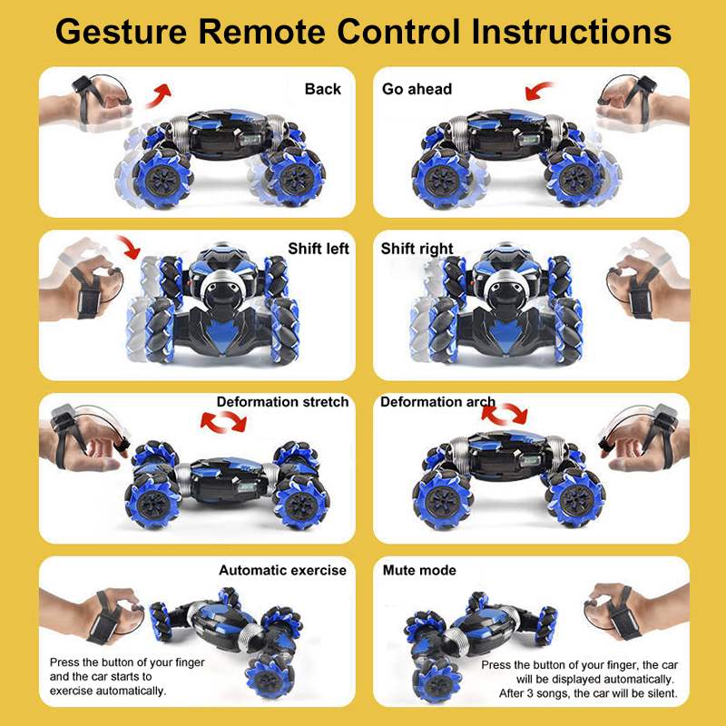 RC Car 4WD Radio Control Stunt Car Gesture Induction Twistin