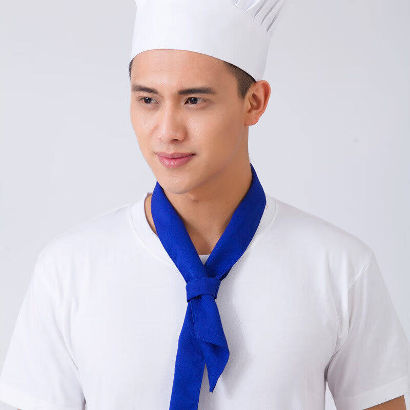 极速HKML厨师汗巾领巾围巾酒店厨房领带咖啡中西餐服务员工作三角