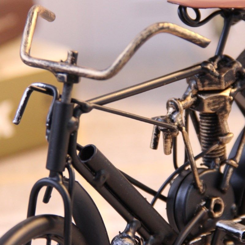 L复古怀旧客厅摆件家居装饰品创意铁艺自行车模型酒柜摆设工艺礼