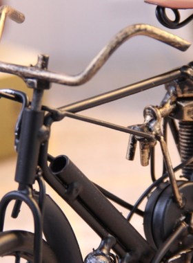 L复古怀旧客厅摆件家居装饰品创意铁艺自行车模型酒柜摆设工艺礼