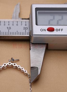 DIY配件 s925银 微镶 一体链套链项坠经典吊坠项链坠珍珠空托配饰