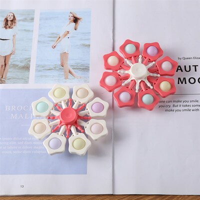 极速New Novelty Push Bubble Finger Tip Spinner Gyro Simpl Di